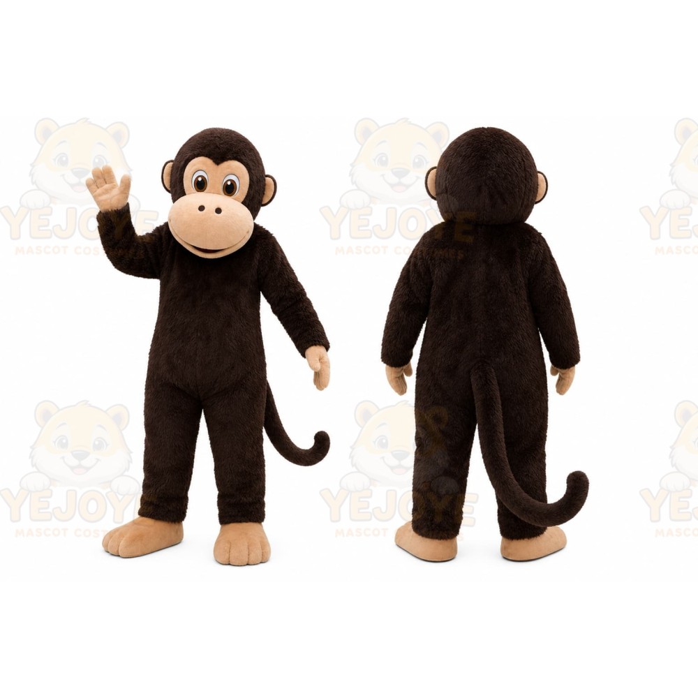 Brown Monkey Mascot Costume for Children's Events