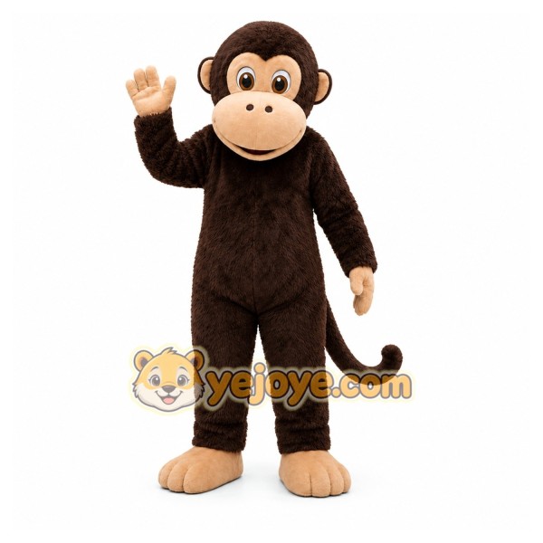Brown Monkey Mascot Costume for Children's Events Brown Monkey Mascot Costume for Children's Events