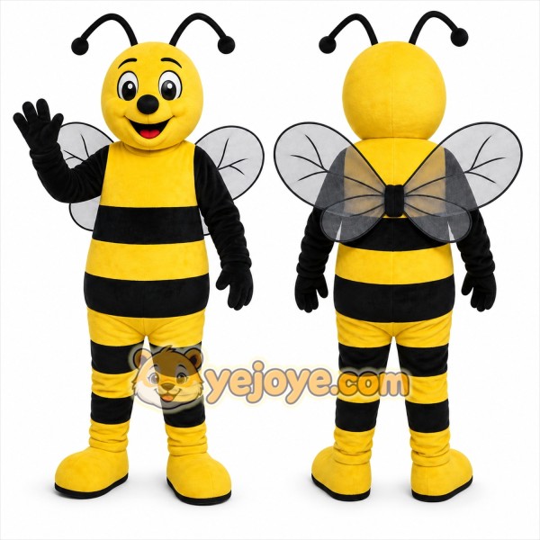 Yellow Bee Mascot Costume for Children's Events