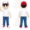 White Boy Mascot Costume for Events and Promotions