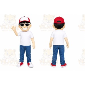 White Boy Mascot Costume for Events and Promotions