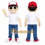 White Boy Mascot Costume for Events and Promotions