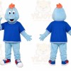 Blue Dinosaur Mascot Costume for Children's Events