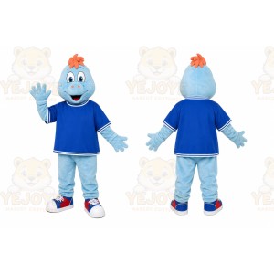 Blue Dinosaur Mascot Costume for Children's Events