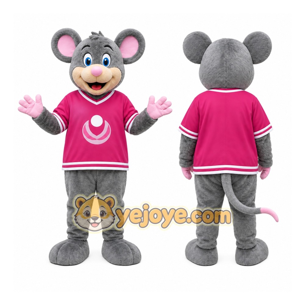 Gray Mouse Mascot Costume for Children's Events Gray Mouse Mascot Costume for Children's Events