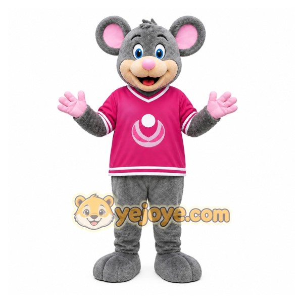 Gray Mouse Mascot Costume for Children's Events