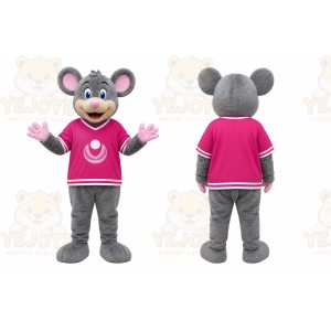 Gray Mouse Mascot Costume for Children's Events