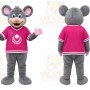 Gray Mouse Mascot Costume for Children's Events