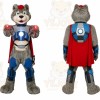 Gray Wolf Superhero Mascot Costume for Events and Promotions