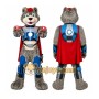 Gray Wolf Superhero Mascot Costume for Events and Promotions
