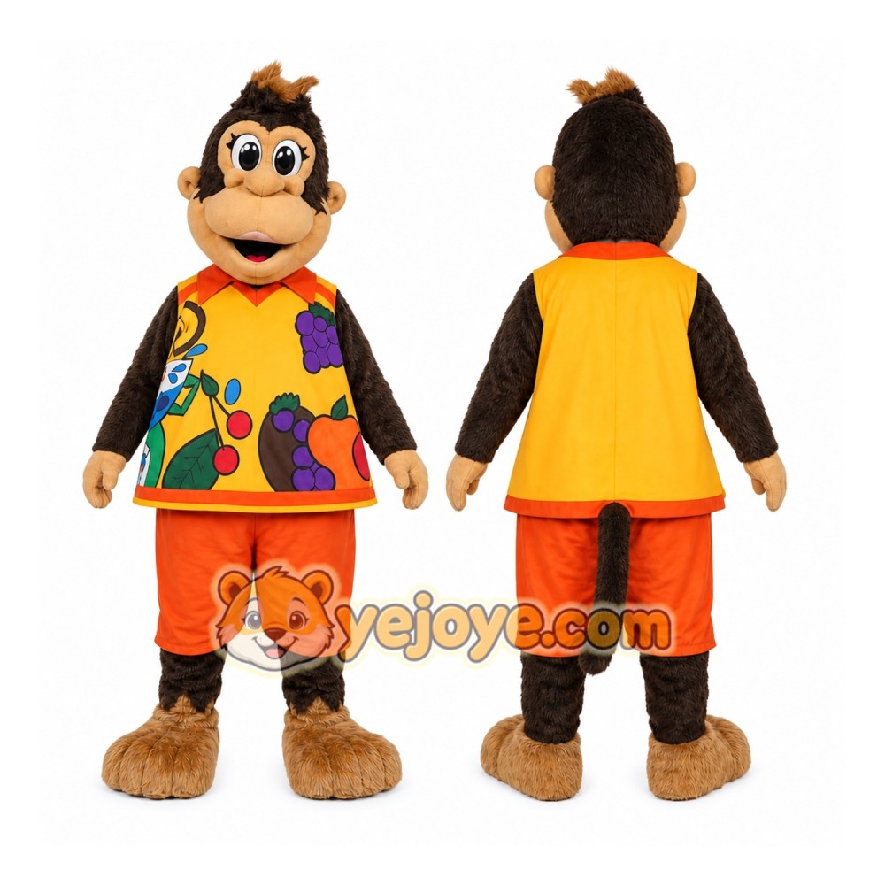 Brown Monkey Mascot Costume for Children's Events Brown Monkey Mascot Costume for Children's Events