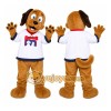 Brown Dog Mascot Costume for Restaurant Promotions Brown Dog Mascot Costume for Restaurant Promotions