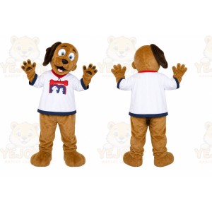 Brown Dog Mascot Costume for Restaurant Promotions