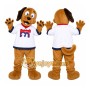Brown Dog Mascot Costume for Restaurant Promotions