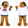 Brown Dog Mascot Costume for Restaurant Promotions