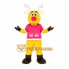 Yellow Reindeer Mascot Costume for Holiday Events