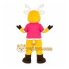 Yellow Reindeer Mascot Costume for Holiday Events