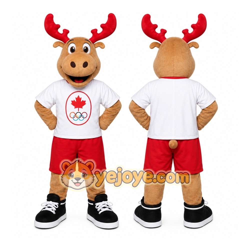 Brown Moose Mascot Costume for Sports Events Brown Moose Mascot Costume for Sports Events