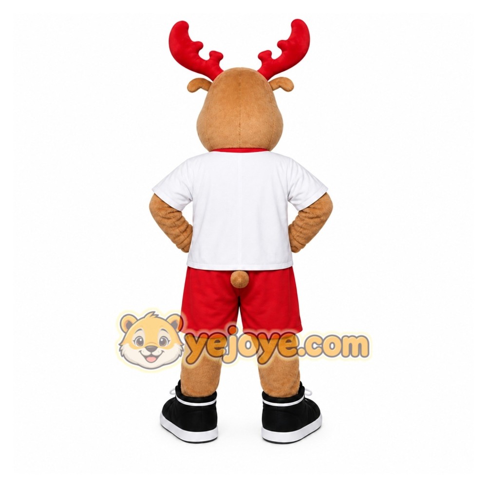 Brown Moose Mascot Costume for Sports Events Brown Moose Mascot Costume for Sports Events