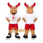 Brown Moose Mascot Costume for Sports Events