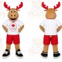 Brown Moose Mascot Costume for Sports Events