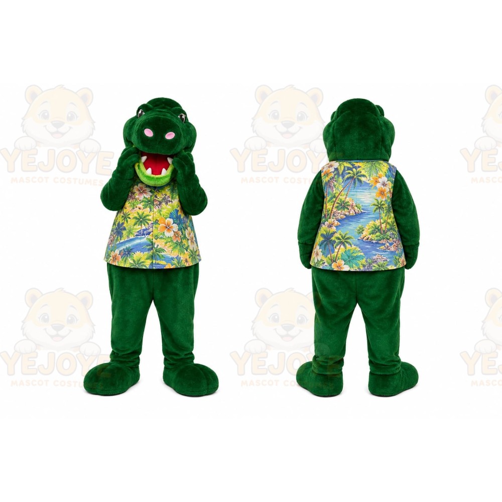 Green Alligator Mascot Costume for Events and Promotions