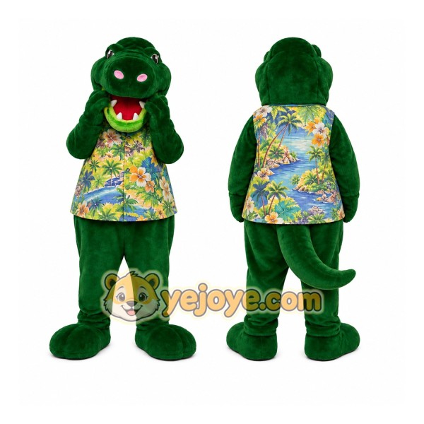 Green Alligator Mascot Costume for Events and Promotions