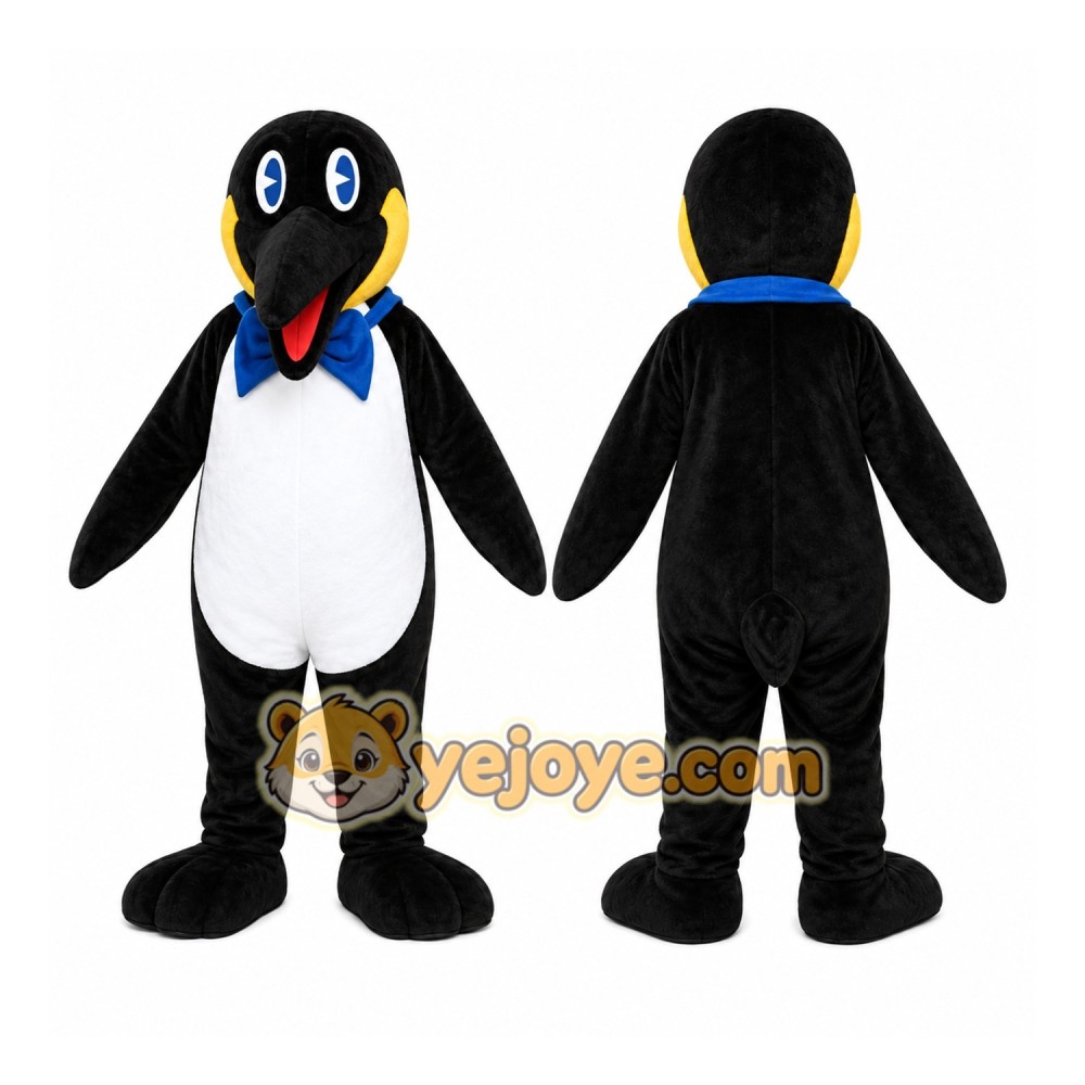 Black Penguin Mascot Costume for Events and Promotions
