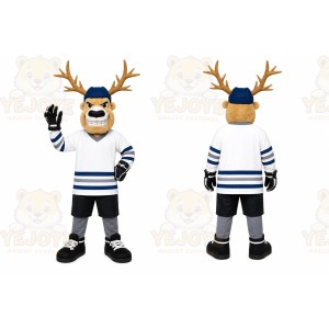 Brown Moose Hockey Player Mascot Costume for Sports Events