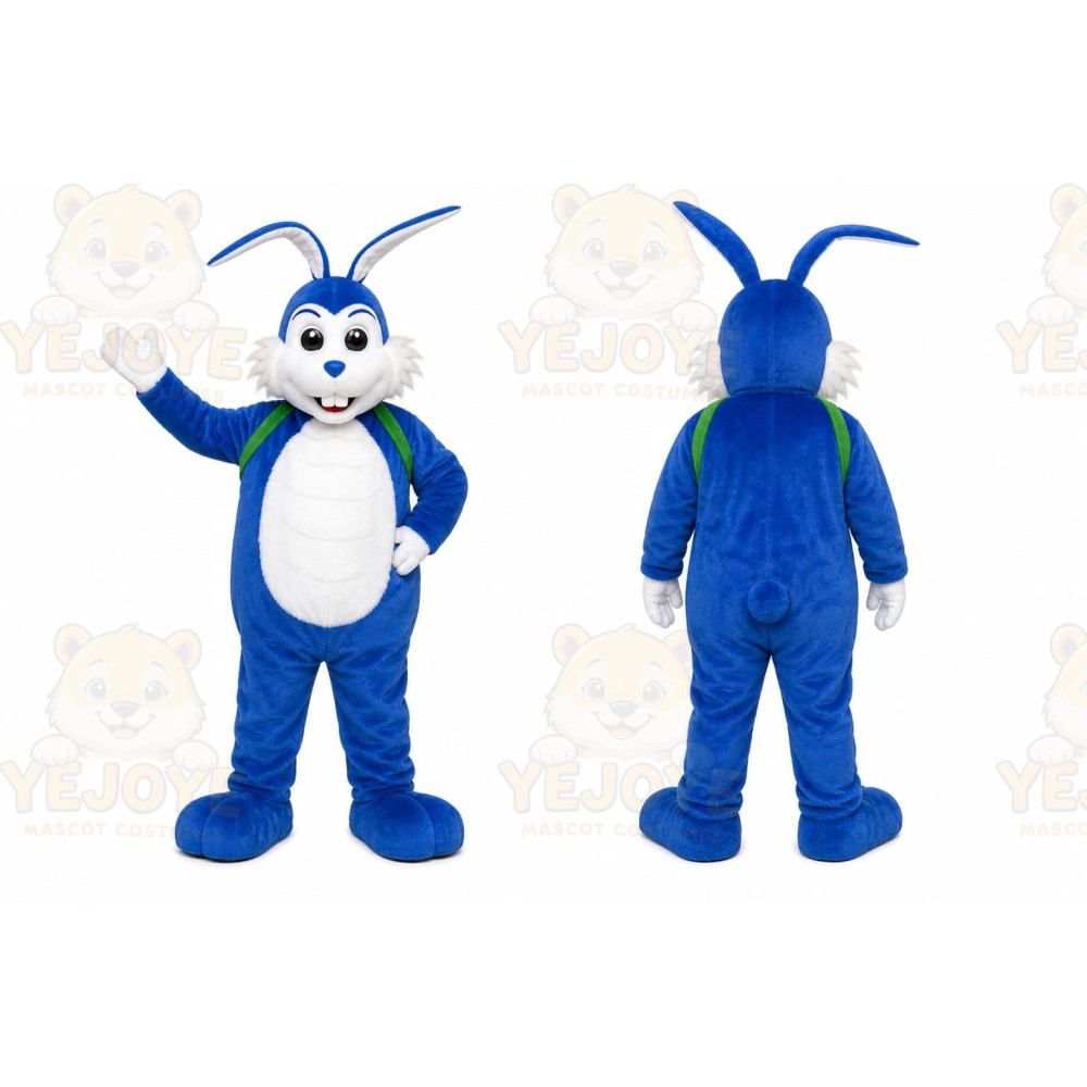 Blue Rabbit Mascot Costume for Children's Events