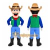 Blue Cowboy Mascot Costume for Events and Promotions