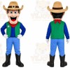 Blue Cowboy Mascot Costume for Events and Promotions