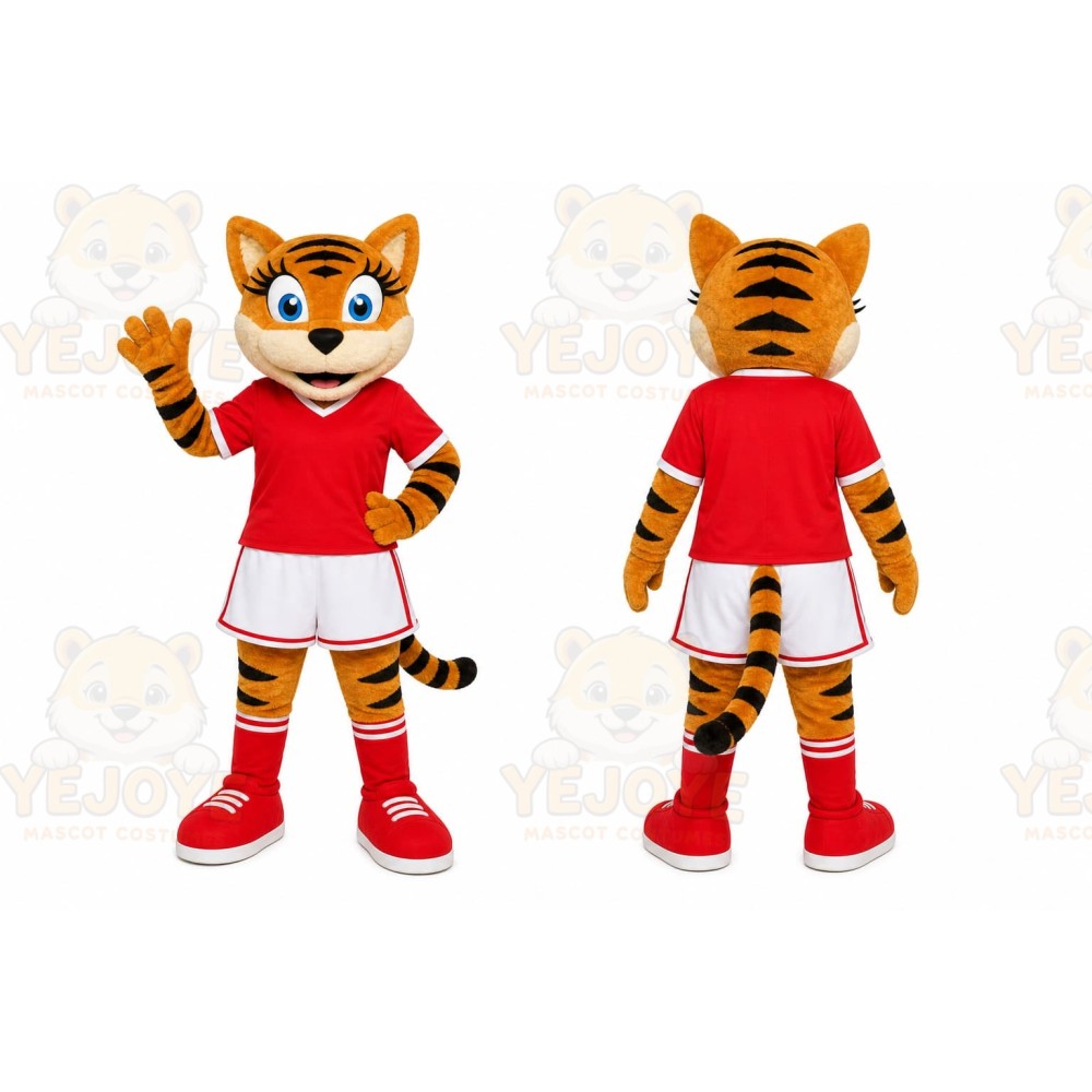 Orange Tiger Mascot Costume for Sports Events