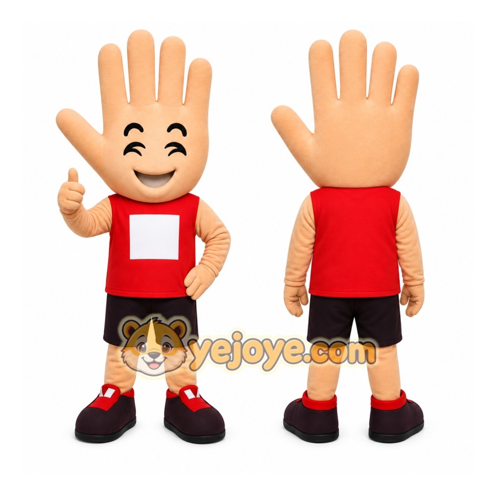 Beige Hand Mascot Costume for Events and Promotions Beige Hand Mascot Costume for Events and Promotions