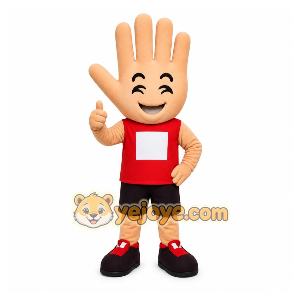 Beige Hand Mascot Costume for Events and Promotions Beige Hand Mascot Costume for Events and Promotions