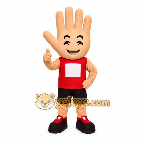 Beige Hand Mascot Costume for Events and Promotions