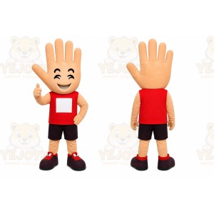 Beige Hand Mascot Costume for Events and Promotions
