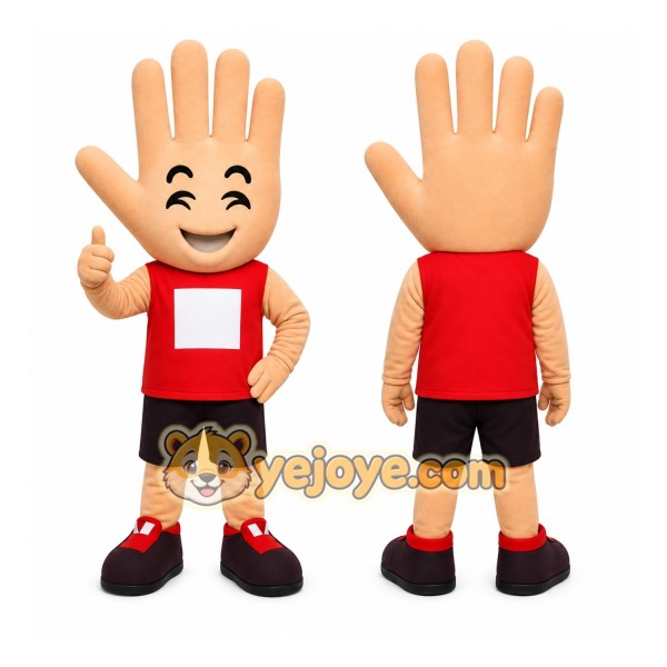 Beige Hand Mascot Costume for Events and Promotions
