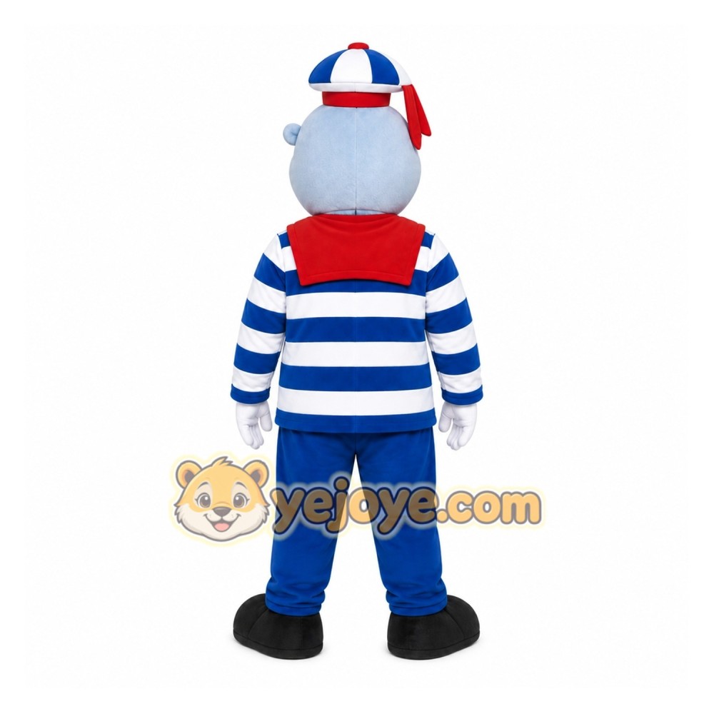 Blue Seal Mascot Costume for Restaurant Promotions