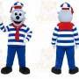 Blue Seal Mascot Costume for Restaurant Promotions