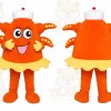 Orange Octopus Mascot Costume for Children's Events