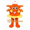 Orange Octopus Mascot Costume for Children's Events
