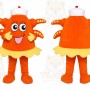 Orange Octopus Mascot Costume for Children's Events