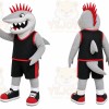 Gray Shark Mascot Costume for Sports Events