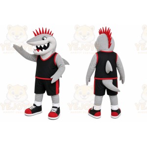 Gray Shark Mascot Costume for Sports Events
