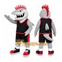 Gray Shark Mascot Costume for Sports Events
