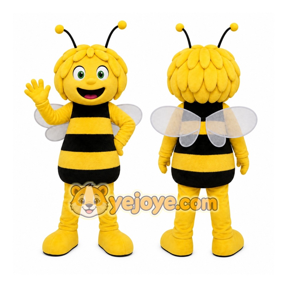 Yellow Bee Mascot Costume for Children's Events