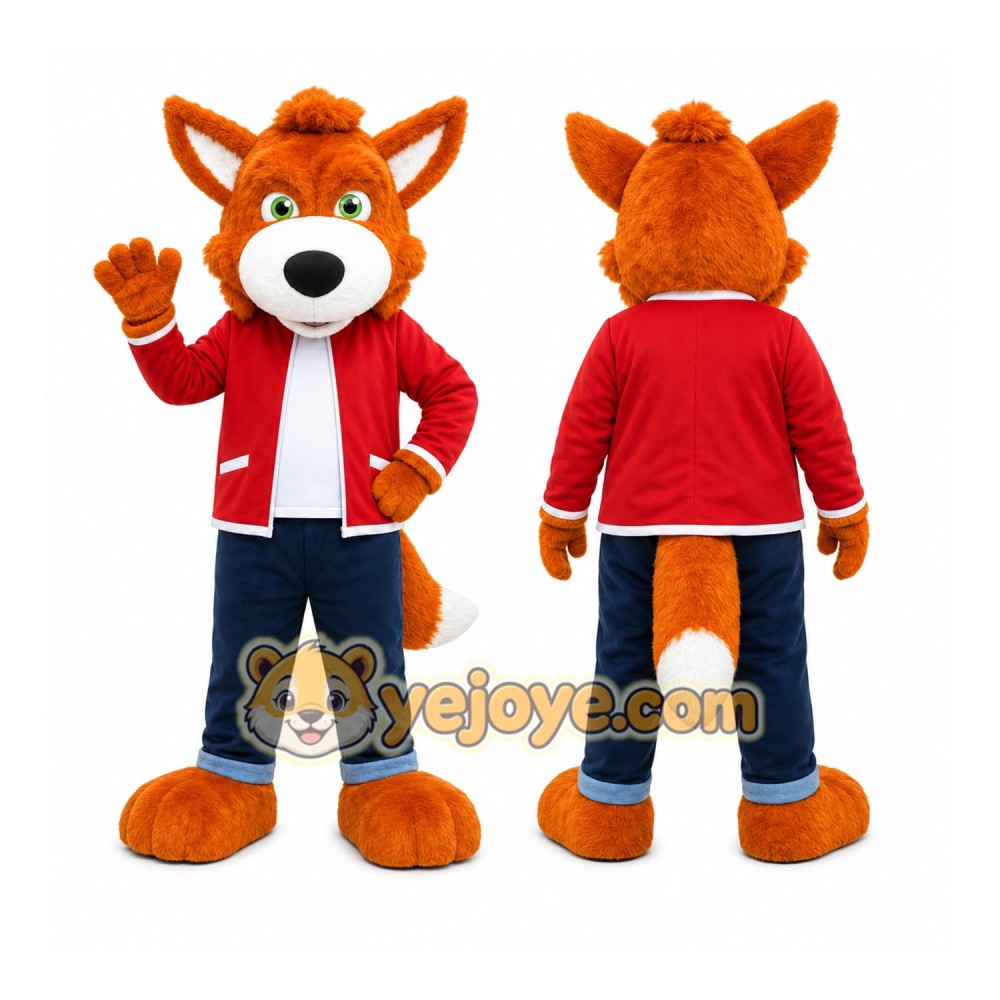 Orange Fox Mascot Costume for Events and Promotions