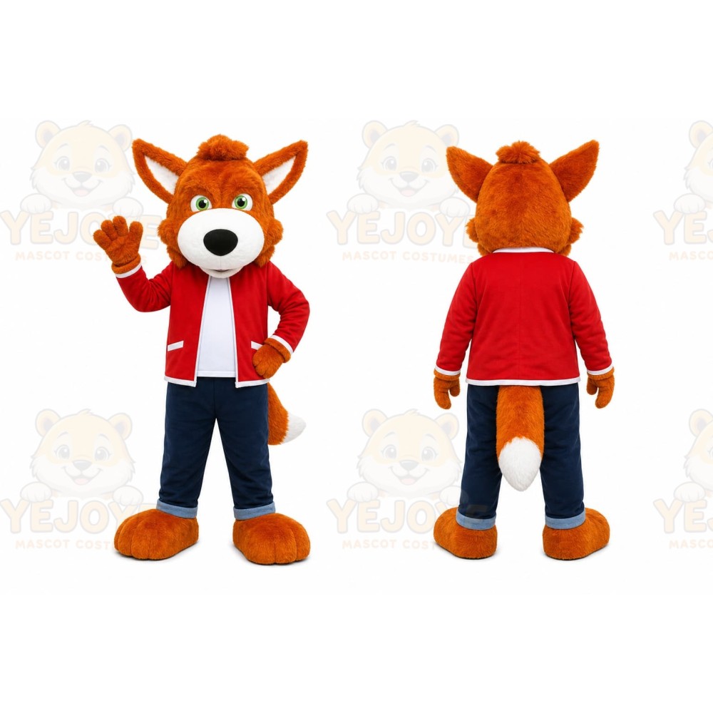 Orange Fox Mascot Costume for Events and Promotions