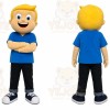 Yellow Boy Mascot Costume for Children's Events